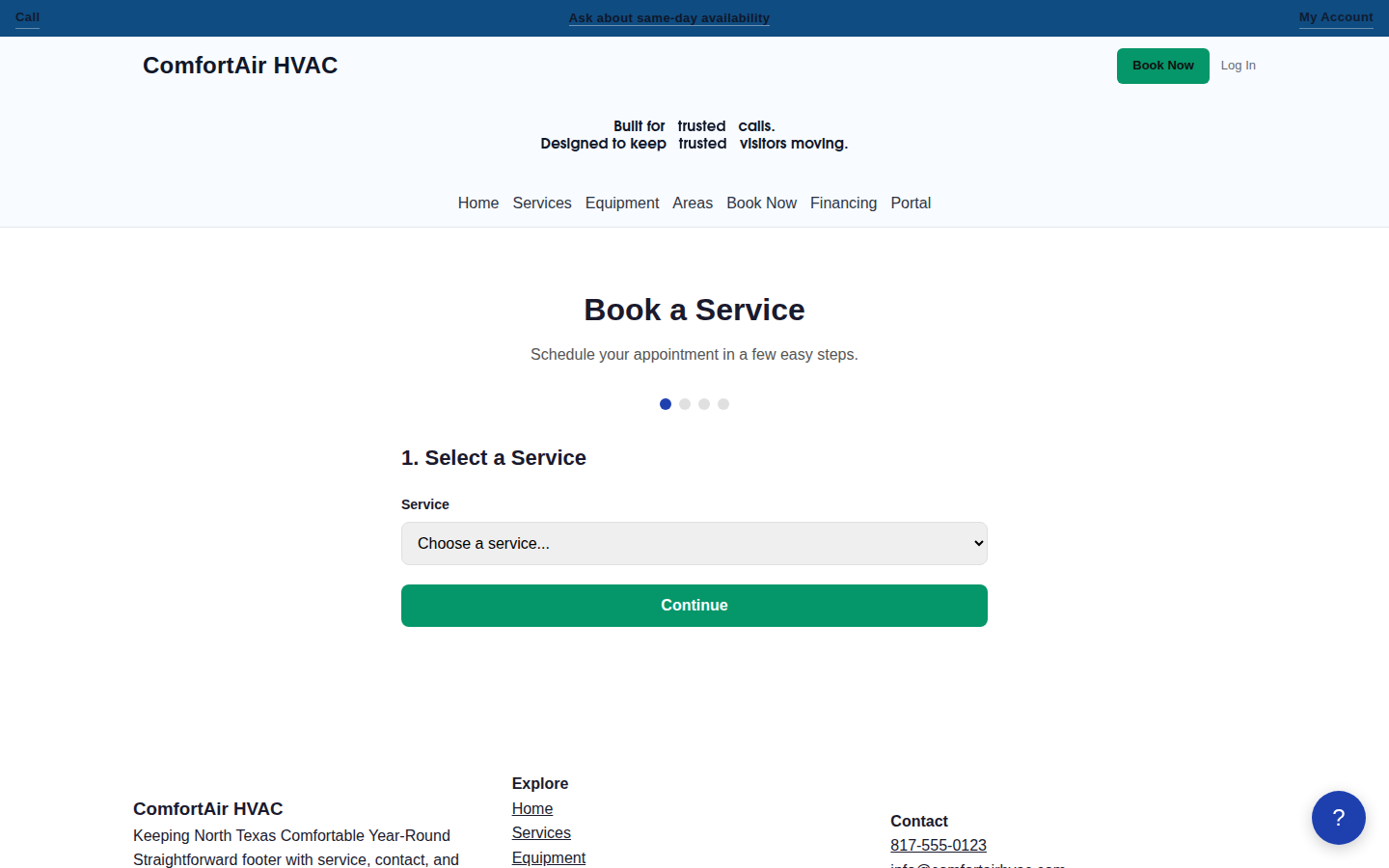 HVAC Demo desktop feature